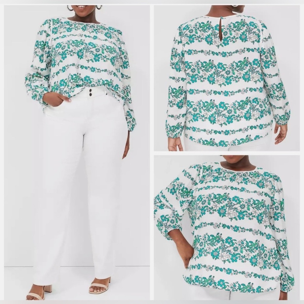 Lane Bryant Long-Sleeve Peasant Blouse - Picture 2 of 10